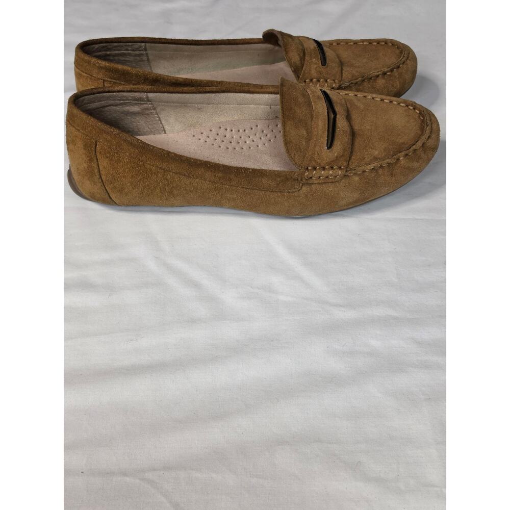 G.H. Bass & Co Brown Suede Loafers Women's Size 10 Slip On Comfort Driving Shoes - Picture 3 of 11